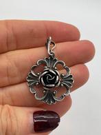 A561 Prachtige zilveren TEKA hanger roos, Ophalen of Verzenden, X, Bloem of Plant, Zilver