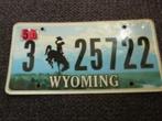 Kentekenplaat licenseplate Wyoming 7 USA, Gebruikt, Verzenden