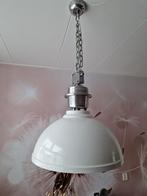 Mooie witte industriële lamp te koop, Huis en Inrichting, Lampen | Hanglampen, Ophalen, Zo goed als nieuw, 50 tot 75 cm