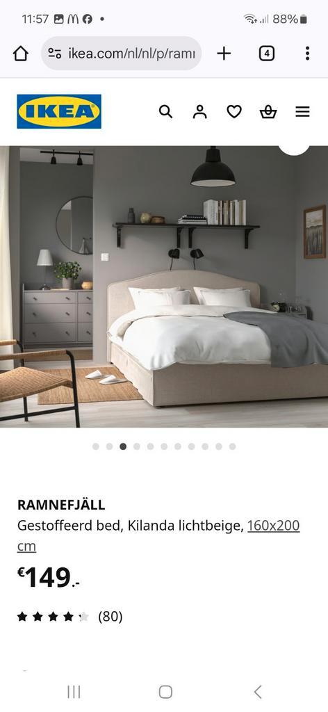 Bed, Huis en Inrichting, Slaapkamer | Bedden, Zo goed als nieuw, Tweepersoons, 200 cm, Ophalen