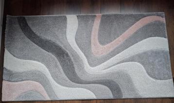 Vloerkleed kinderkamer - roze met grijs en wit beschikbaar voor biedingen