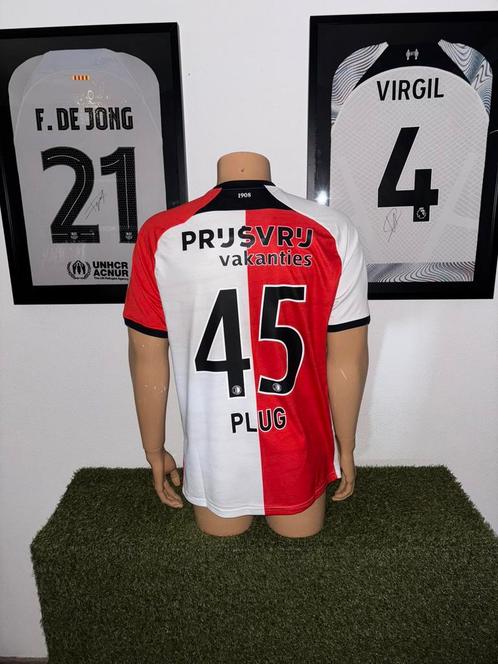Feyenoord thuisshirt 2024-2024 Plug, Sport en Fitness, Voetbal, Zo goed als nieuw, Shirt, Maat L, Ophalen of Verzenden