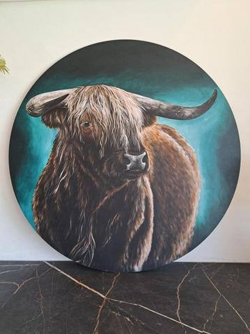 Prachtige grote wanddecoratie De Schotse Hooglander. beschikbaar voor biedingen