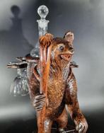 Likeurset Zwartewoud houtsnijwerk Beer, Ophalen of Verzenden