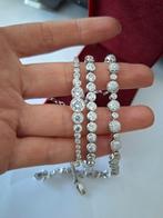 925 sterling zilveren tennisarmband met zirkonia steentjes, Met strass, Verzenden, Nieuw, Zilver