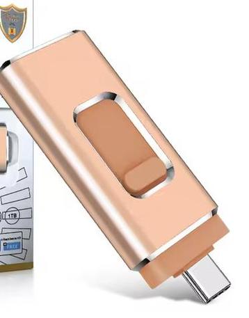 DrPhone EasyDrive 128GB 4-in-1 USB Stick Goud beschikbaar voor biedingen