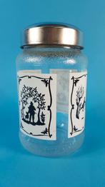 Nescafe glazen voorraadpot, silhouet afbeeldingen. 6C7, Tweedehands verkoop, Tweedehands verkoop, Gebruikt, Ophalen of Verzenden