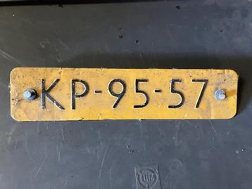 Oud nummerbord / nummerplaat Jeep Nekaf ex NL leger beschikbaar voor biedingen