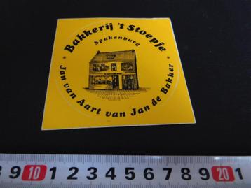 sticker spakenburg bakkerij 't stoepje jan van aart van jan* beschikbaar voor biedingen