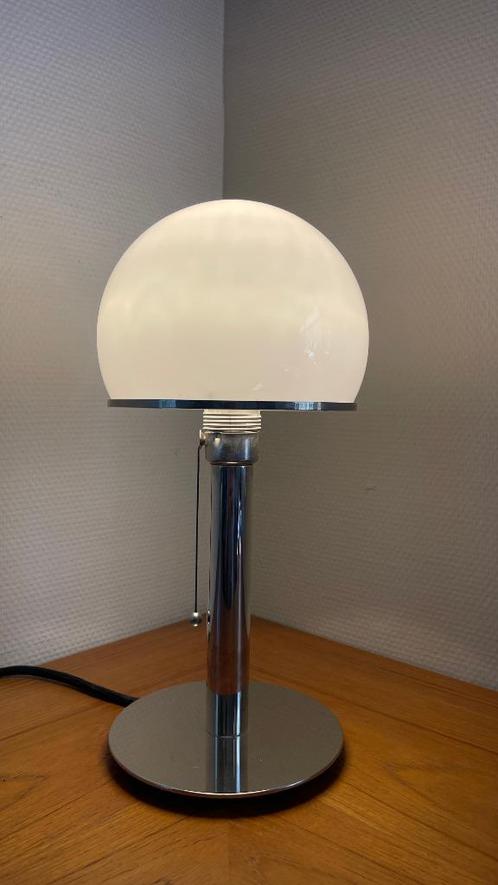 Wagenfeld Bauhaus WA24 Tafellamp, Huis en Inrichting, Lampen | Tafellampen, Gebruikt, Minder dan 50 cm, Glas, Metaal, Ophalen of Verzenden