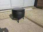 Vintage jaren 60 poef zwart, Ophalen, Huis en Inrichting