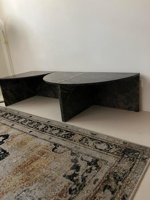 Luxe marmeren salontafel – 3-delig, Huis en Inrichting, Tafels | Salontafels, Zo goed als nieuw, Minder dan 50 cm, 50 tot 100 cm