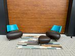 2 Als nieuw Leolux Pallone Fauteuils in & Outdoor Stoel, Leolux, 75 tot 100 cm, Ophalen of Verzenden, Zo goed als nieuw