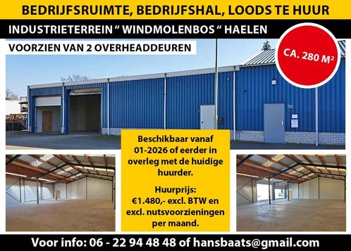 BEDRIJFSRUIMTE, BEDRIJFSHAL, LOODS TE HUUR, 280 m2. HAELEN, Zakelijke goederen, Bedrijfs Onroerend goed, Bedrijfsruimte, Huur