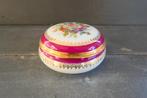Vintage Limoges France bakje met deksel porselein bloemen., Antiek en Kunst, Antiek | Porselein, Verzenden