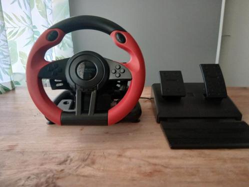 Speedlink trailblazer-race stuur+pedalen, Spelcomputers en Games, Spelcomputers | Sony PlayStation Consoles | Accessoires, Zo goed als nieuw