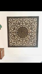 Wandpaneel houtsnijwerk mandala - wanddecoratie, Ophalen of Verzenden