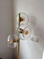 Art Deco vloerlamp goud met glas 3-lichts - Ayesha, Ophalen, Art deco, 100 tot 150 cm, Glas
