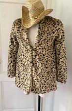 Panter imitatie bont jas + hoed carna, Ophalen of Verzenden, Gedragen, Maat 38/40 (M), Carnaval