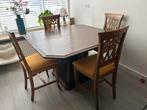 Mooie uitschuifbare vintage eettafel (zonder stoelen), Huis en Inrichting, Tafels | Eettafels, Ophalen, Zo goed als nieuw, Rechthoekig