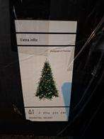 Complete kerstboom 215cm met blauw witte versiering, Diversen, Kerst, Ophalen