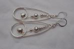 Zilveren hang oorbellen nr.318, Hangers, Verzenden, Zo goed als nieuw, Zilver