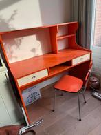 Retro bureau met stoeltje, Huis en Inrichting, Bureaus, Ophalen, Gebruikt