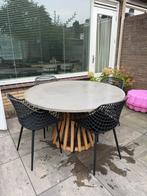 Tuintafel te koop, Ophalen, Gebruikt, Rond, Teakhout