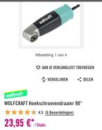 Wolfcraft hoekschroevendraaier 90, Doe-het-zelf en Verbouw, Gereedschap | Handgereedschap, Ophalen of Verzenden, Zo goed als nieuw
