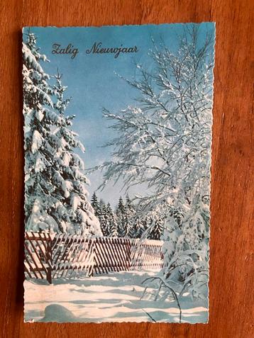 Zalig Nieuwjaar - Winterlandschap. 1966. beschikbaar voor biedingen