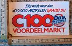 Vintage sticker Supermarkt C1000 Voordeelmarkt krassen, Ophalen of Verzenden, Zegels, Bonnen of Punten