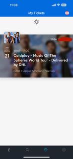 4x Coldplay 21 augustus Wenen staanplaatsen (prijs per stuk), Tickets en Kaartjes, Concerten | Pop, Augustus, Drie personen of meer