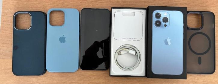 Apple Iphone 13 Pro 256GB  Sierra Blue | Met Doos en Hoesje, Telecommunicatie, Mobiele telefoons | Apple iPhone, Zo goed als nieuw