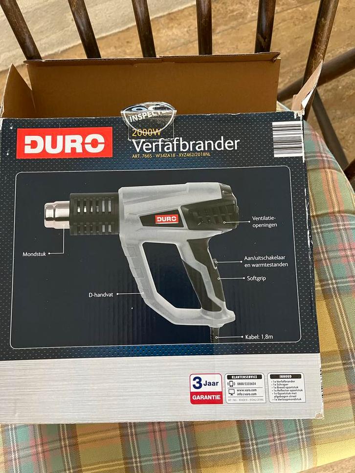 Duro Verfafbrander - Nieuw in doos!, Doe-het-zelf en Verbouw, Gereedschap | Handgereedschap, Nieuw, Ophalen
