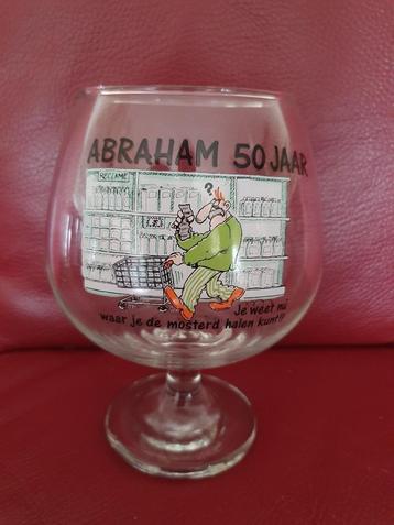 Bierglas 50 jaar Abraham buikglas beschikbaar voor biedingen