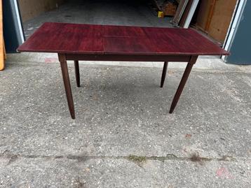 Eettafel uitschuif jaren 50-60 vintage bruin retro €115 beschikbaar voor biedingen