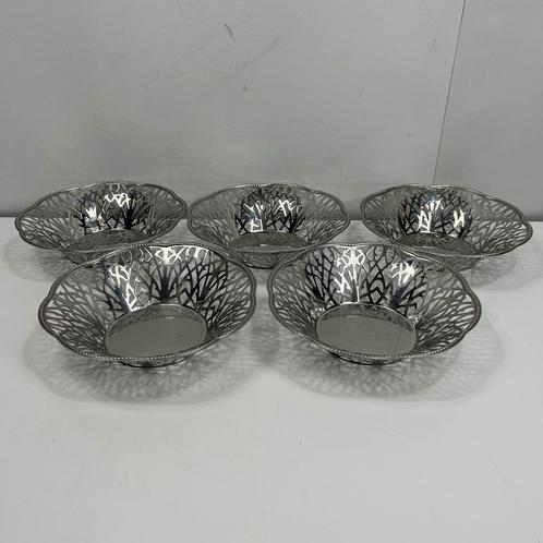 5x Alfra Alessi mandjes - 18/10 stainless steel, Huis en Inrichting, Woonaccessoires | Schalen en Manden, Gebruikt, Mand, Rond