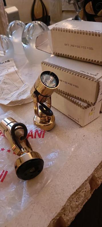 Reggiani spots goudkleur (6 stuks ) nieuw in doos