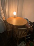 Ronde houten tafel IKEA + stoelen, Huis en Inrichting, Tafels | Eettafels, Ophalen, Gebruikt, 50 tot 100 cm, Rond