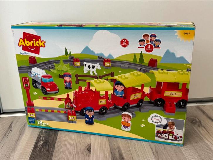 Abrick treinset nieuw in doos, Kinderen en Baby's, Speelgoed | Bouwstenen, Nieuw, Abrick, Ophalen of Verzenden