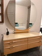 Vintage Kaptafel met Nachtkastjes - Jaren 60/70, Ophalen, Gebruikt, Hout, 100 tot 150 cm