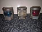 Antieke vintage scheeplampen set, Ophalen of Verzenden, Gebruikt