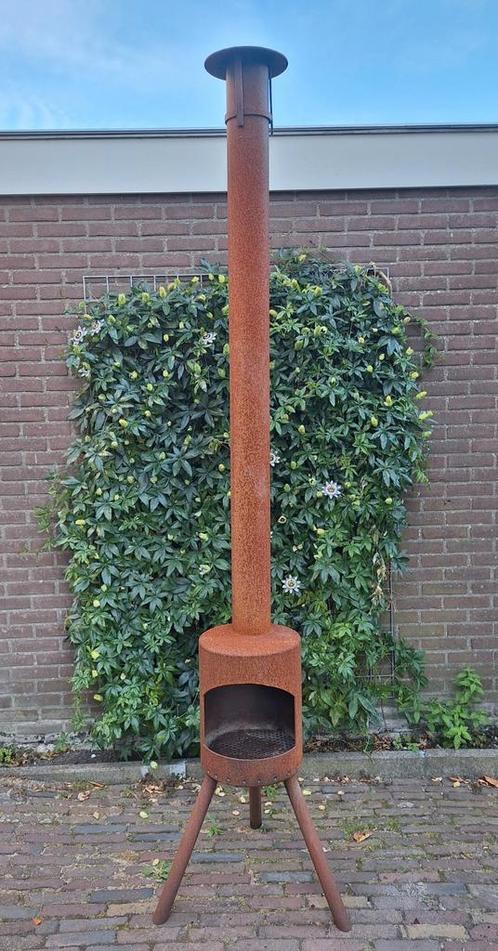 Buiten haard met water warmtewisselaar, Tuin en Terras, Tuinhaarden, Gebruikt, Ophalen
