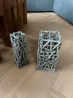 Leuke bloemen vazen - grijs takken - roos - tulp vaasjes, Overige kleuren, Ophalen of Verzenden, Minder dan 50 cm, Glas