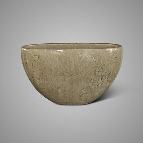 Brynxz pot craquel? Khaki Olive Planter, Tuin en Terras, Bloempotten, Nieuw, Aardewerk, Binnen, Minder dan 40 cm, Minder dan 25 cm