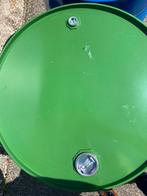 Olievaten blauw of groen, Tuin en Terras, Regentonnen, 150 liter of meer, Ophalen of Verzenden, Zo goed als nieuw, Metaal