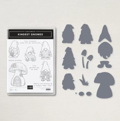 Stampin' Up! bundel Kindest Gnomes kabouters, Hobby en Vrije tijd, Kaarten | Zelf maken, Zo goed als nieuw, Overige typen, Fantasie
