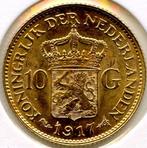 gouden tientje 10 gulden 1917 PR, Postzegels en Munten, Koningin Wilhelmina, Losse munt, 10 gulden, Goud
