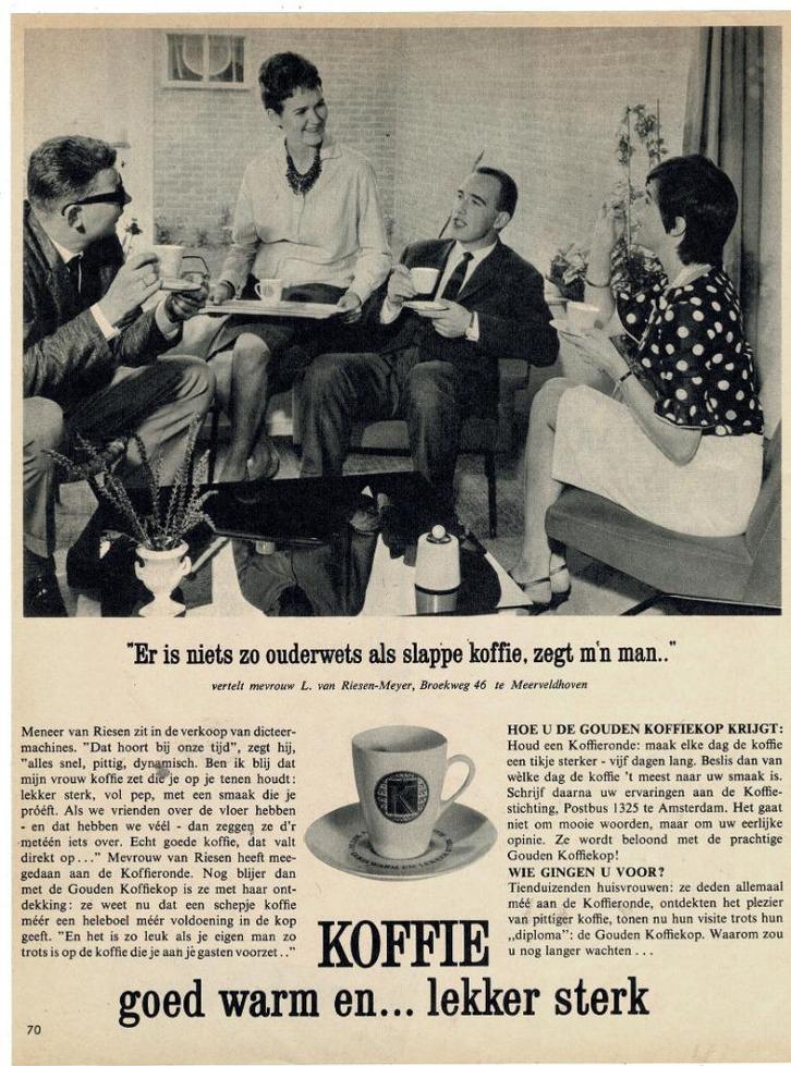 Er is niets zo ouderwets als slappe koffie, zegt m'n man, Verzamelen, Merken en Reclamevoorwerpen, Zo goed als nieuw, Overige typen