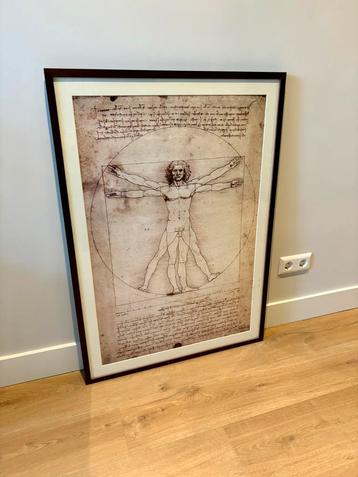 Leonardo da Vinci - Vitruviusman - Ingelijst 103x73 cm beschikbaar voor biedingen